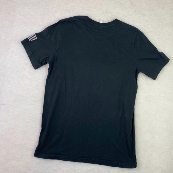 Men's Black Short Sleeve USA Tribe T-Shirt Size LARGE Graphic Tee Crew Neck - Picture 6 of 6